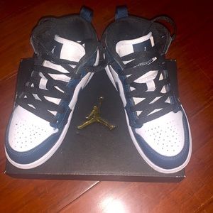 Kids Jordan 1 Navy & White US 12c